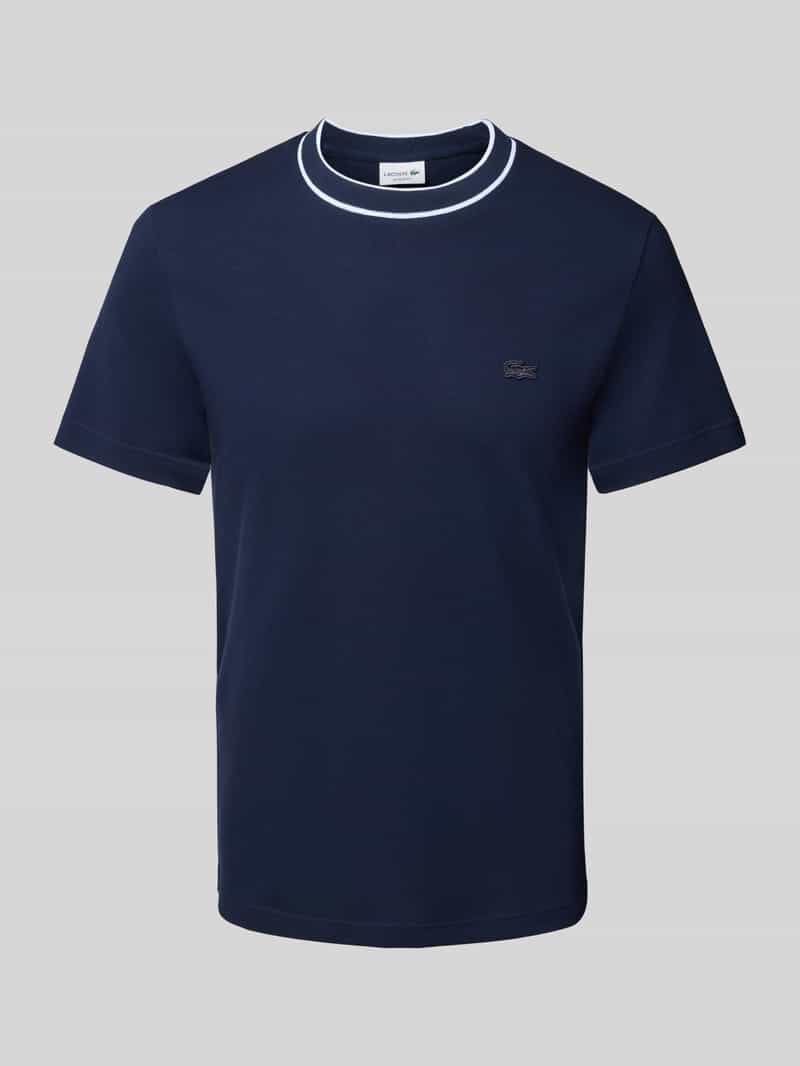 Lacoste Regular Fit T-Shirt aus Baumwoll-Mix in Blau, Größe L