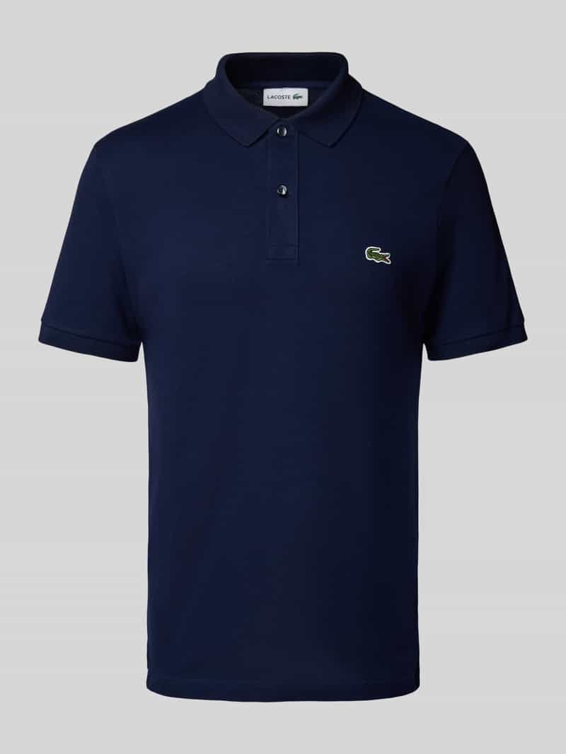 Lacoste Slim Fit Poloshirt aus reiner Baumwolle in Marine, Größe L