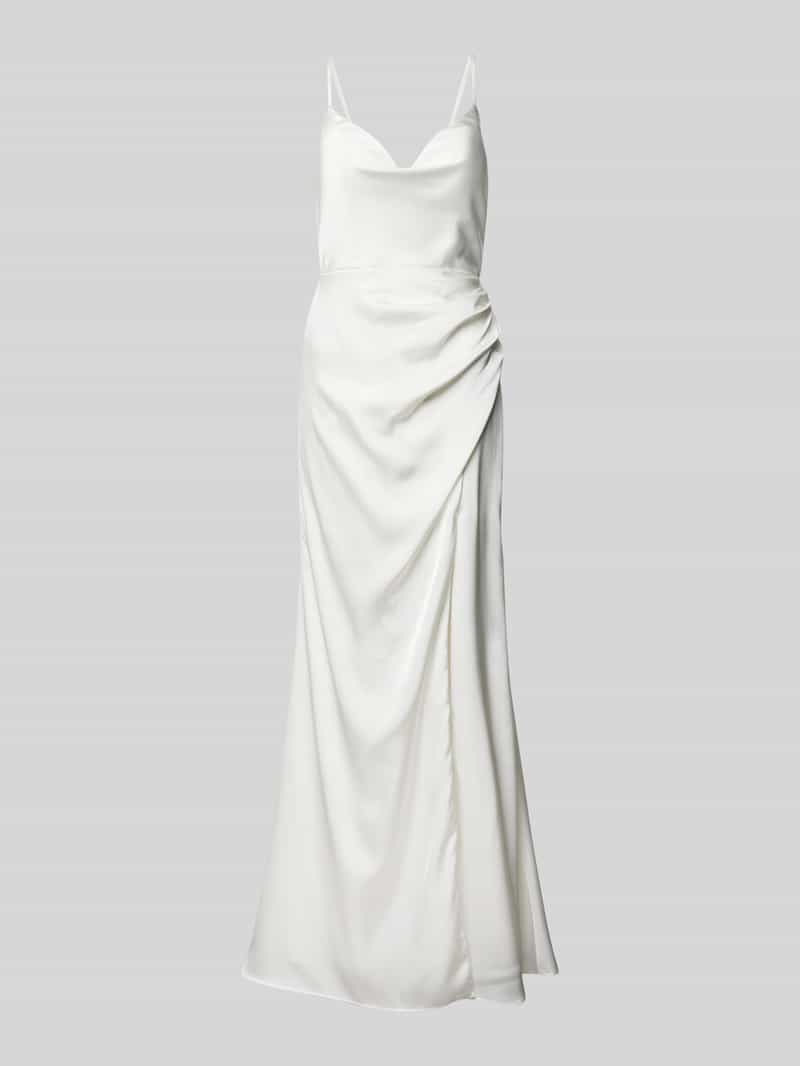 Laona Brautkleid mit seitlicher Raffung in Offwhite, Größe 42