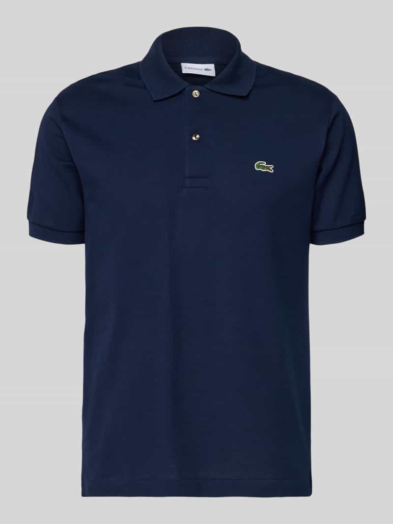 Lacoste Poloshirt mit Label-Stitching Modell 'L.12.12 CORE' in Marine, Größe L