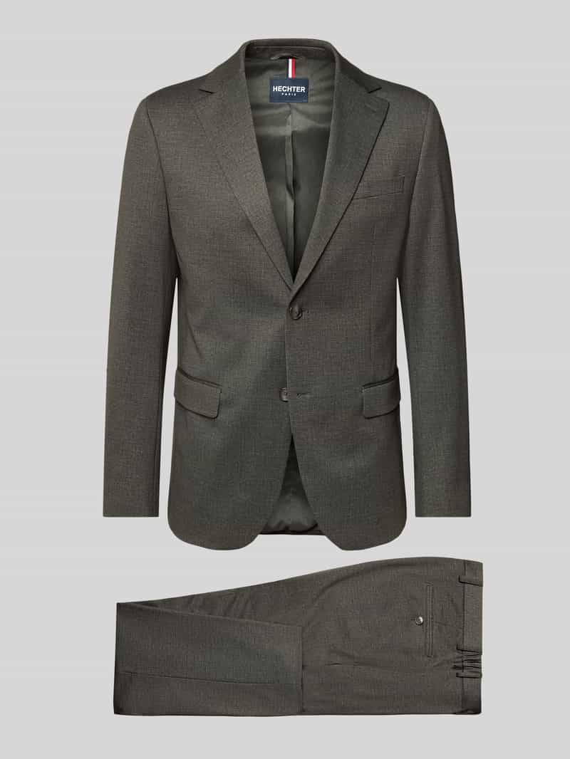 HECHTER PARIS Anzug mit Reverskragen Modell 'London' in Gruen, Größe 24
