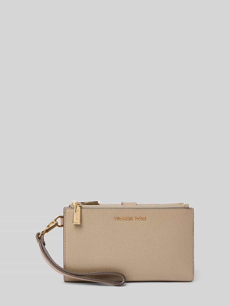 MICHAEL Michael Kors Portemonnaie mit Trageschlaufe Modell 'JET SET' in Taupe, Größe 1