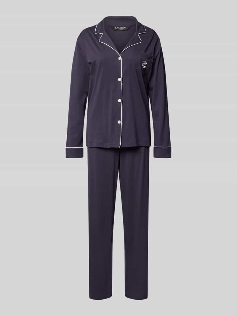 Lauren Ralph Lauren Pyjama aus Baumwoll-Modal-Mix in Marine, Größe L