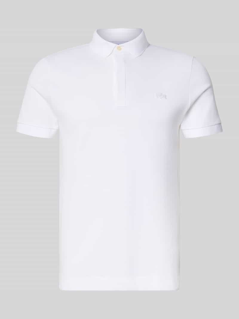 Lacoste Regular Fit Poloshirt aus Baumwoll-Mix in Weiss, Größe L