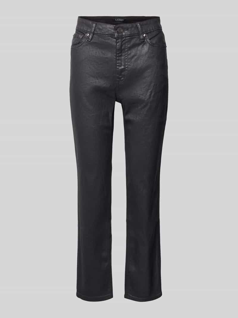 Lauren Ralph Lauren Straight Fit Jeans in verkürzter Passform in Black, Größe 36
