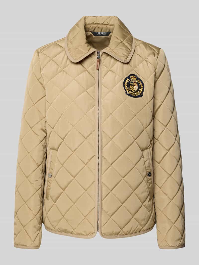 Lauren Ralph Lauren Steppjacke mit Reißverschluss in Sand, Größe M