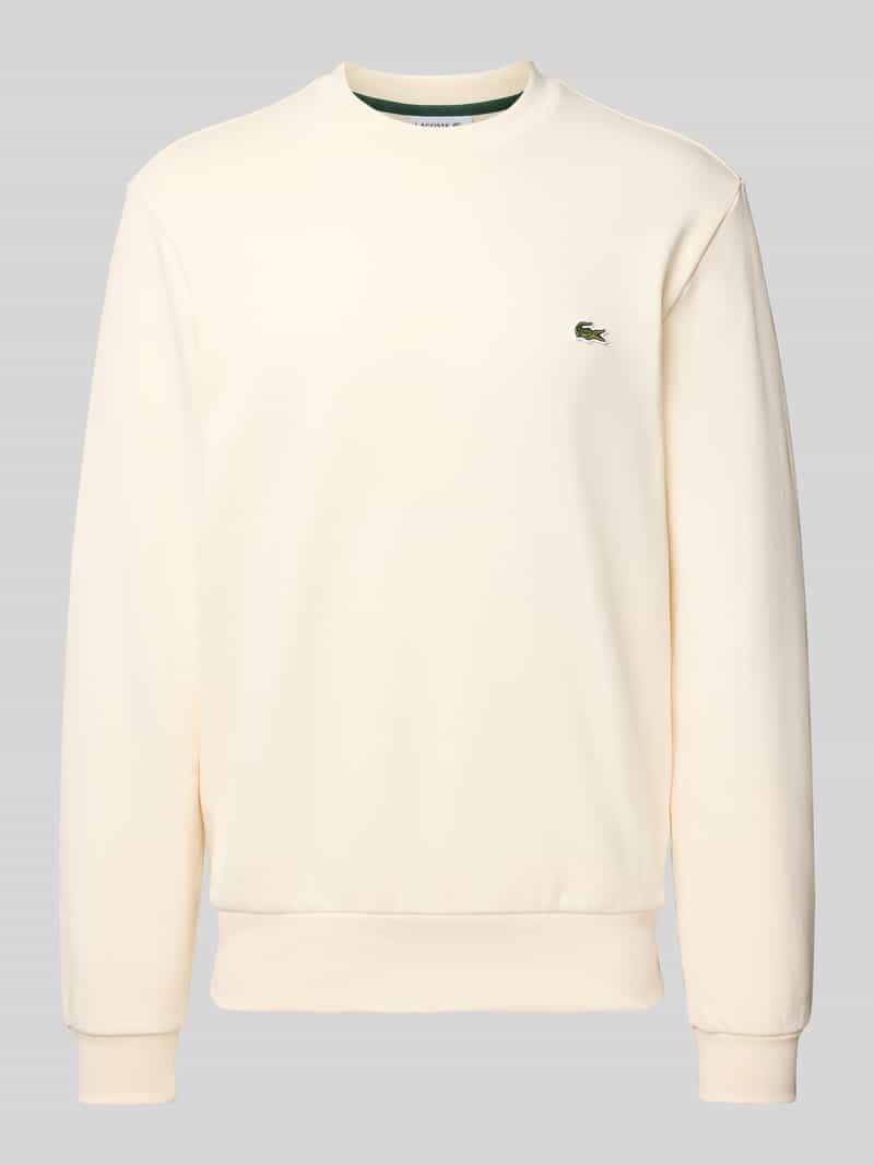 Lacoste Regular Fit Sweatshirt aus Baumwoll-Mix in Offwhite, Größe XXL