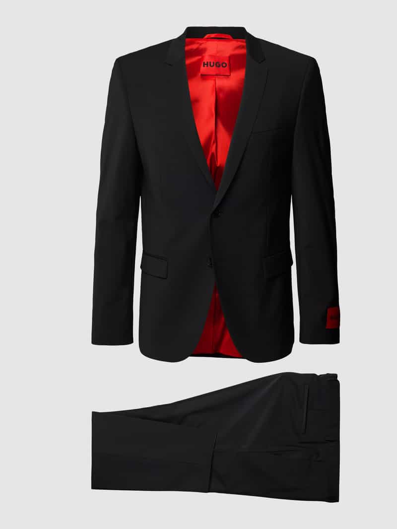 HUGO Extra Slim Fit Anzug aus Schurwoll-Mix Modell 'ARTI/HESTEN' in Black, Größe 102
