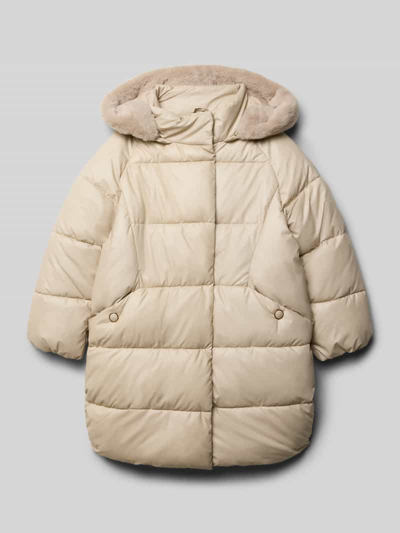 Wide Fit Winterjacke in Stepp-Optik