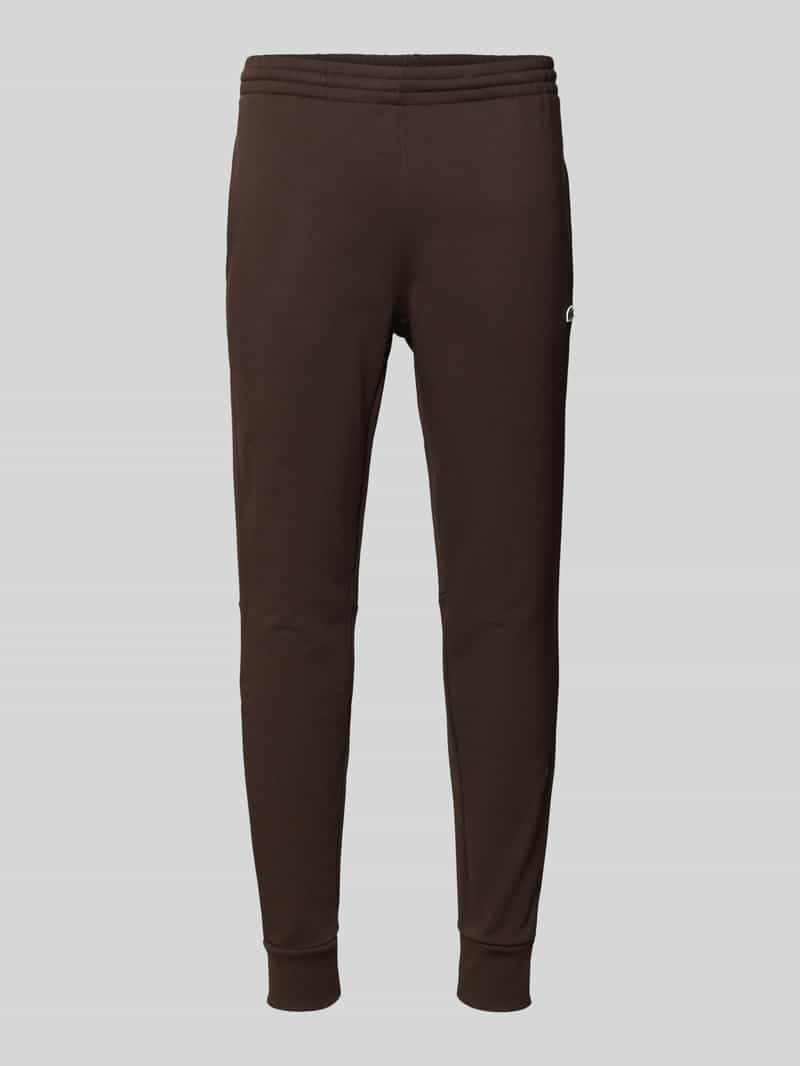 Lacoste Regular Fit Sweatpants aus Baumwoll-Mix in Dunkelbraun, Größe L