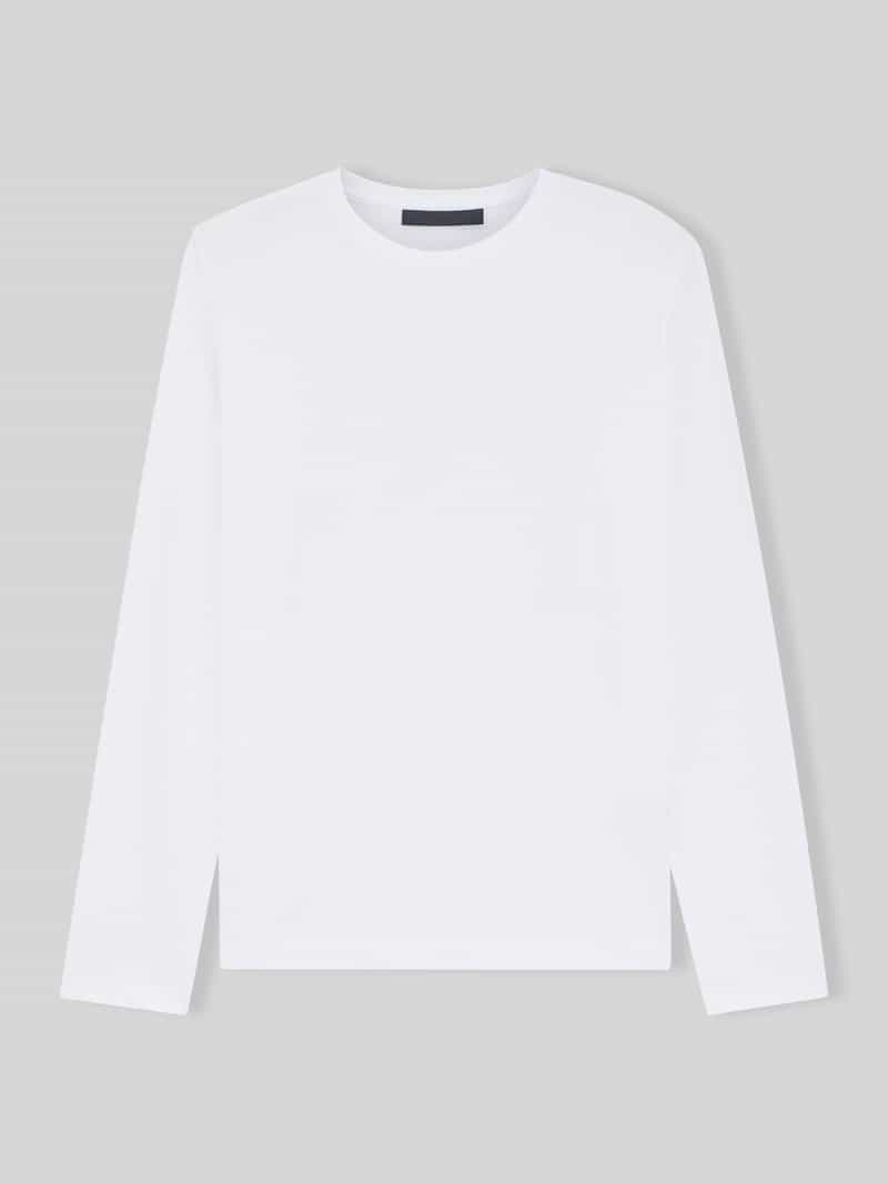 BOSS Regular Fit Langarmshirt aus reiner Baumwolle Modell 'TOWNLEY 7' - BECKHAM x BOSS in Weiss, Größe L