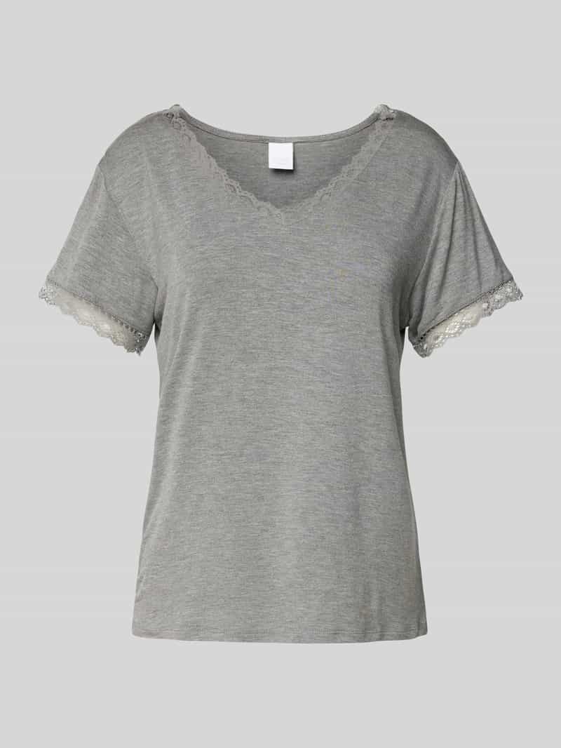 CCDK Copenhagen T-Shirt mit Spitzenbesatz Modell 'Jordan' in Mittelgrau, Größe S