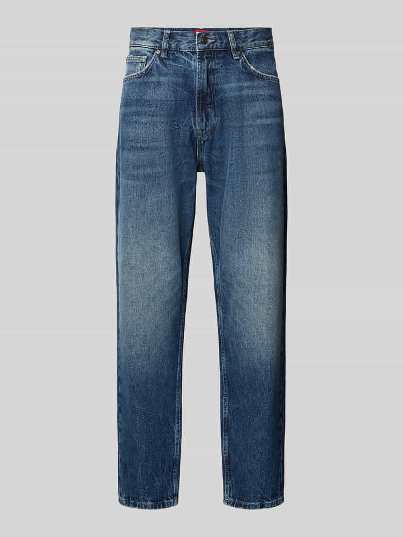 HUGO Relaxed Fit Jeans aus reiner Baumwolle Modell 'HUGO 838' in Blau, Größe 31/32