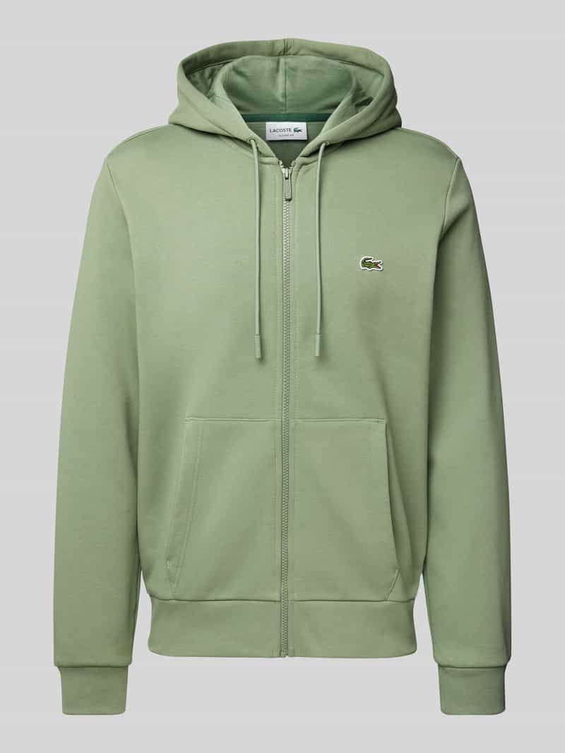Lacoste Regular Fit Sweatjacke aus Baumwoll-Mix in Gruen, Größe L
