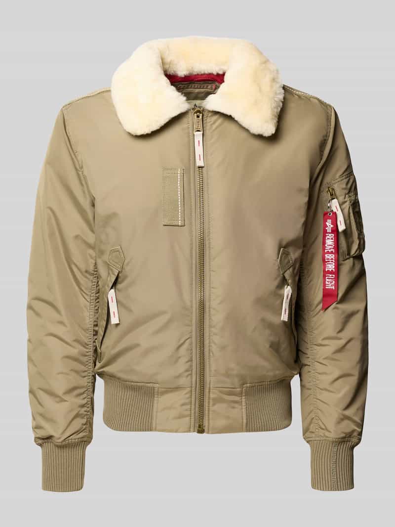 Alpha Industries Jacke mit Reißverschluss Modell 'INJECTOR' in Khaki, Größe L