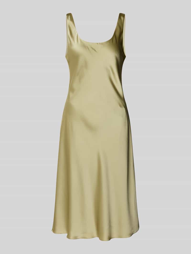 Lauren Ralph Lauren Knielanges Kleid mit Rundhalsausschnitt Modell 'CARESHA' in Apfel, Größe 44