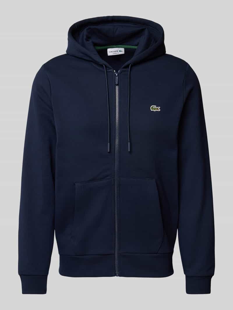 Lacoste Sweatjacke mit Reißverschluss in Marine, Größe L
