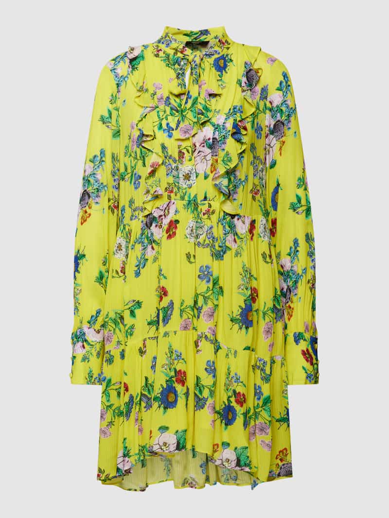 Superdry Minikleid mit Schluppenkragen Modell 'STUDIOS OFF DUTY' in Hellgelb, Größe L