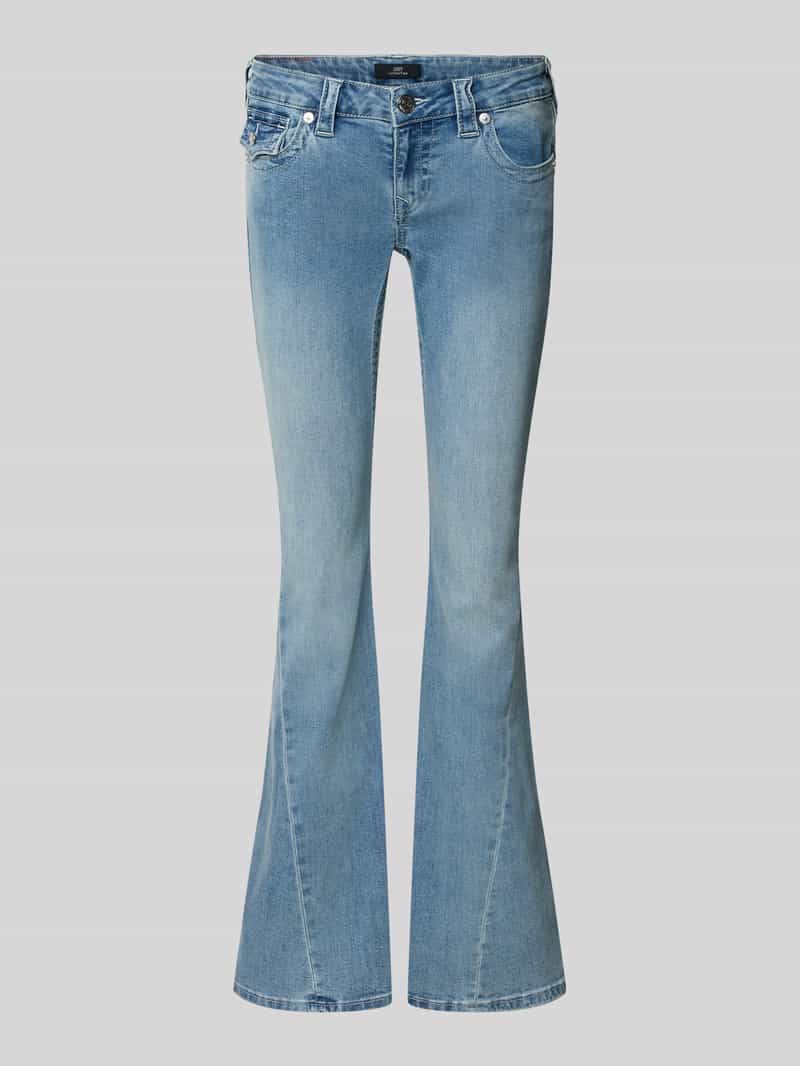 TRUE RELIGION Low Rise Flared Jeans mit Eingrifftaschen Modell 'JOEY' in Hellblau, Größe 29