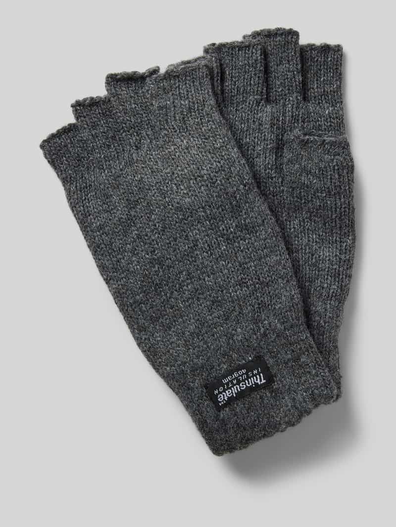 Handschuhe mit Label-Detail