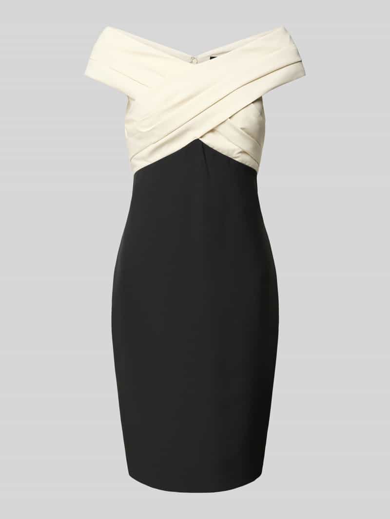 Lauren Ralph Lauren Cocktailkleid in Wickel-Optik Modell 'Irene' in Black, Größe 36