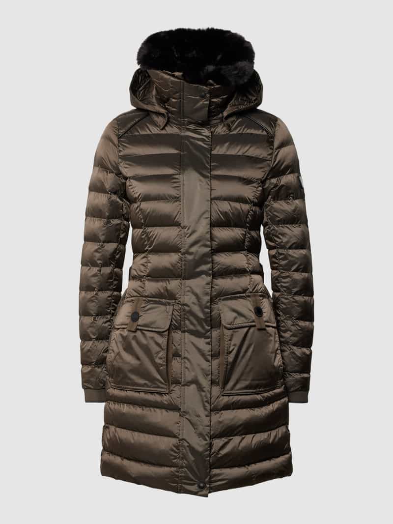 Wellensteyn Funktionsjacke mit Kunstfellbesatz Modell 'ABENDSTERN' in Taupe, Größe XS