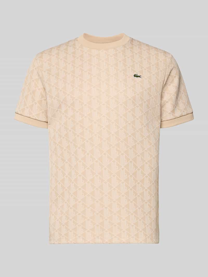 Lacoste Regular Fit T-Shirt mit Baumwoll-Anteil in Offwhite, Größe L