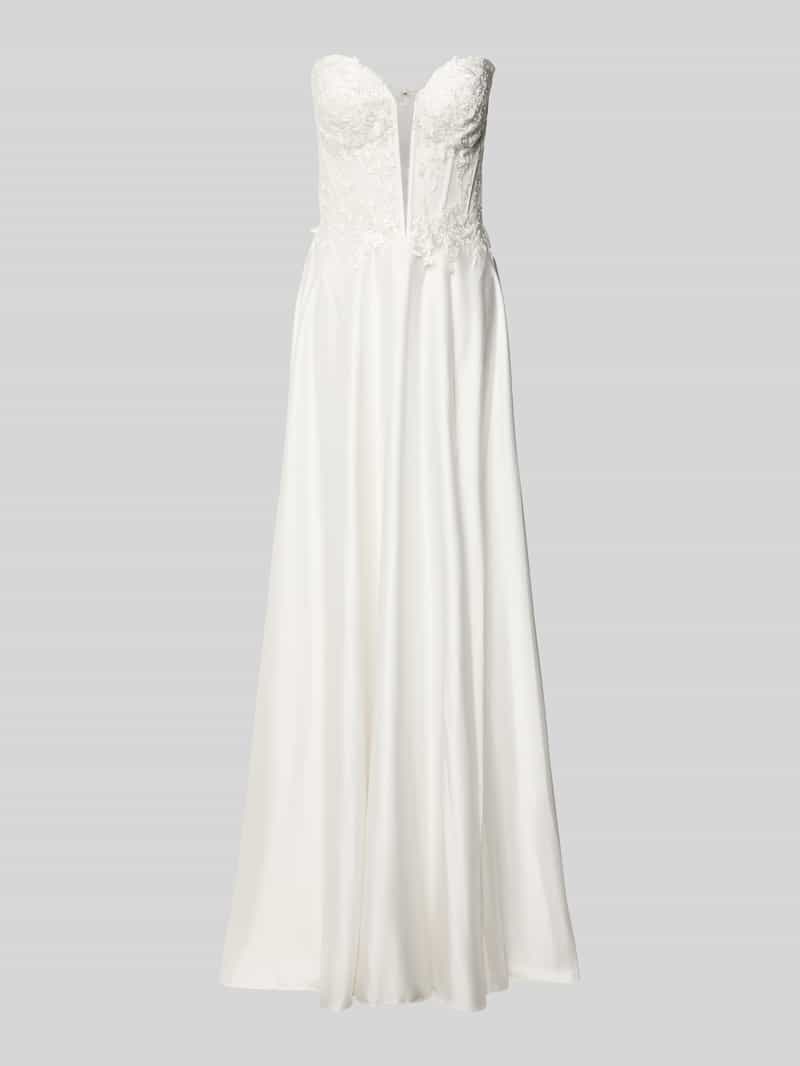 Regular Fit Brautkleid in semitransparentem Design