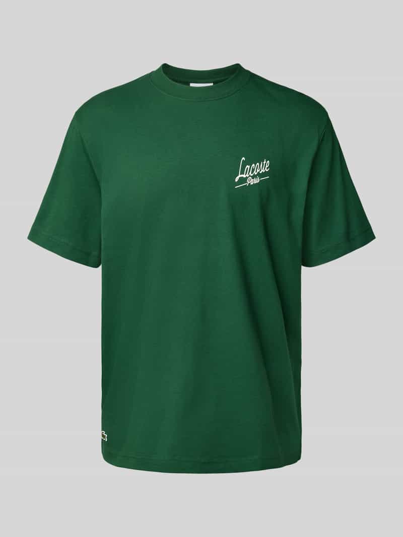 Lacoste Regular Fit T-Shirt aus reiner Baumwolle in Dunkelgruen, Größe L