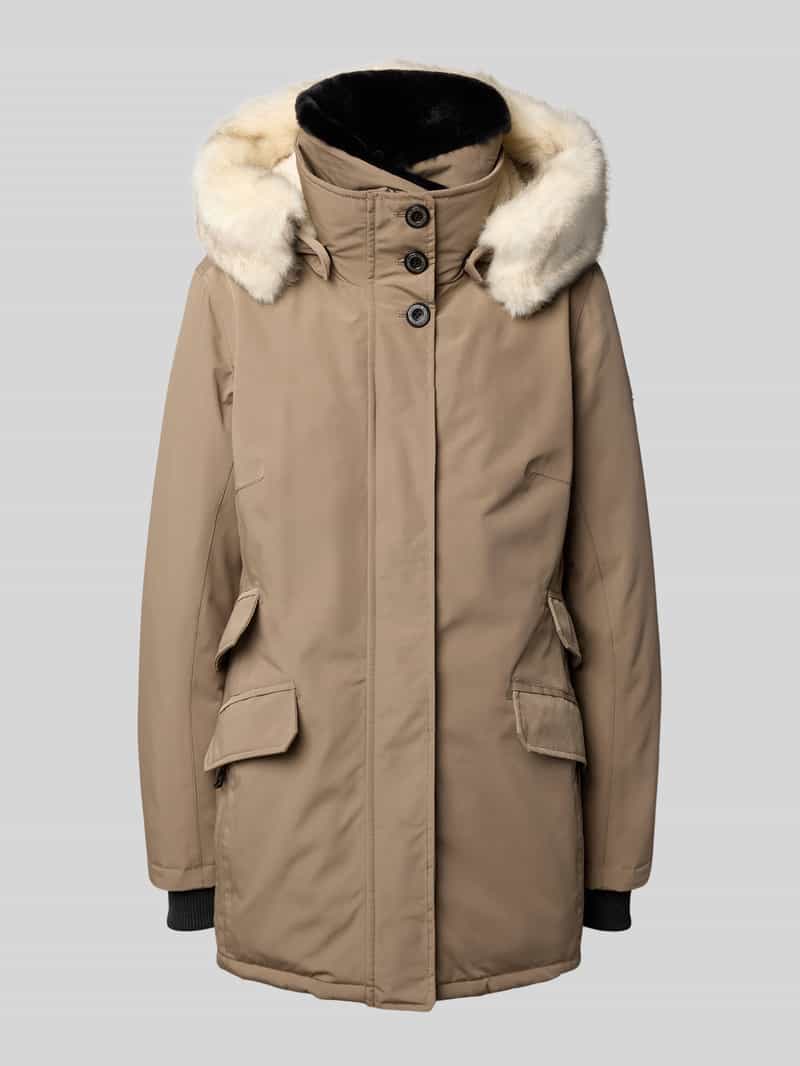 Wellensteyn Funktionsjacke mit Kunstfellbesatz Modell 'ENTERPRISE' in Sand, Größe XS