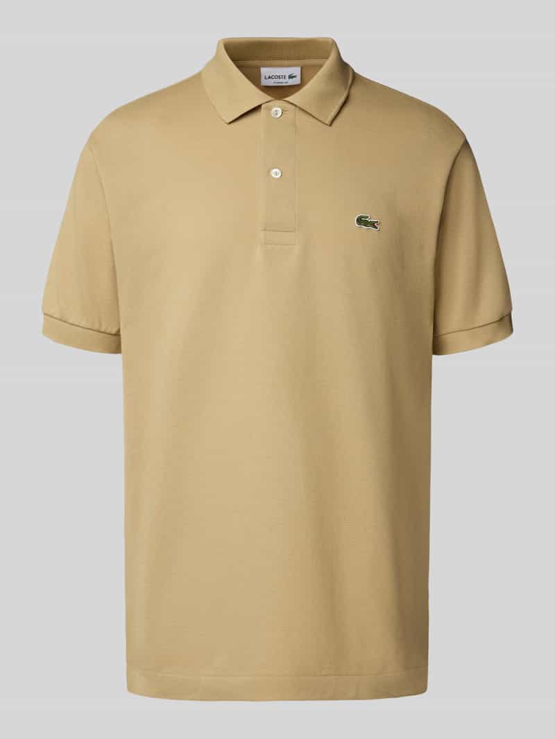 Lacoste Regular Fit Poloshirt aus reiner Baumwolle in Beige, Größe L