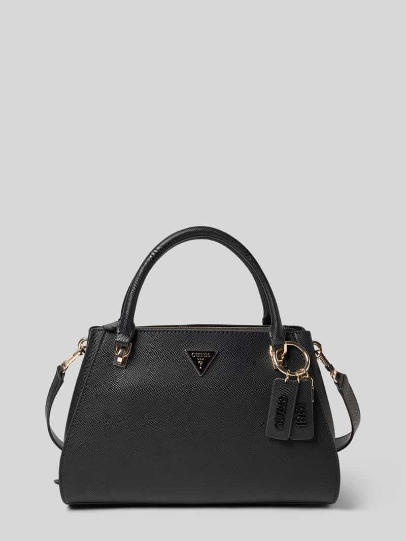 Guess Handtasche mit Label-Applikation Modell 'NOELLE II' in Black, Größe 1