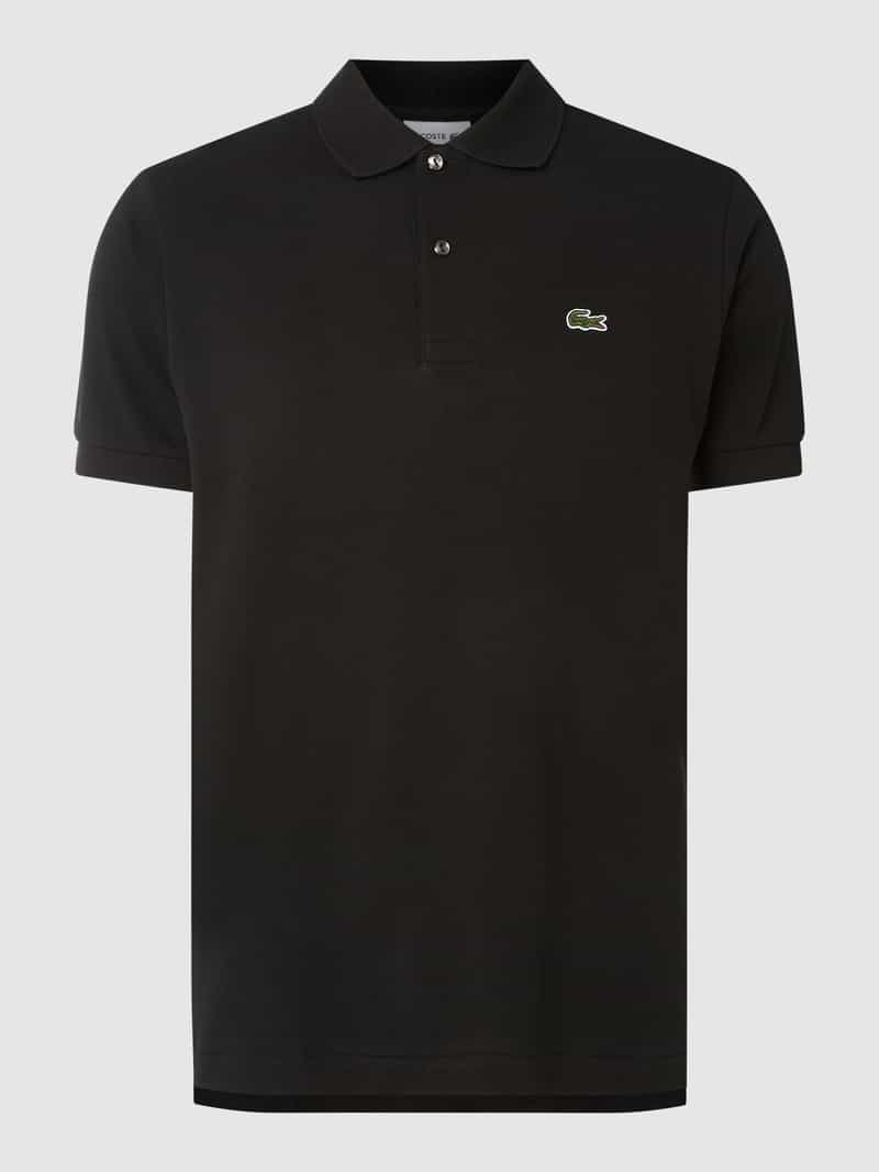 Lacoste Poloshirt mit Label-Stitching Modell 'L.12.12 CORE' in Black, Größe 3XL