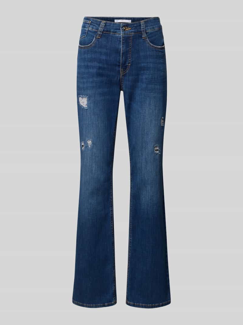 Straight Leg Jeans im Destroyed-Look Modell 'Laura'