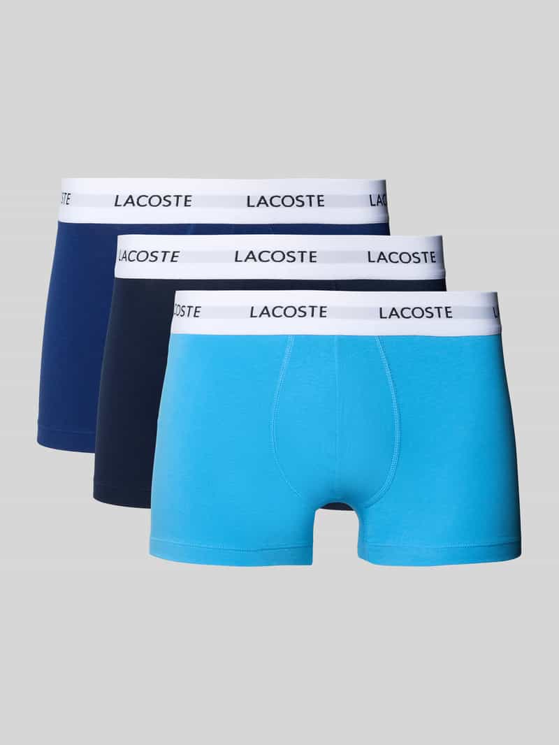 Lacoste Boxershorts aus Baumwoll-Mix im 3er-Pack in Blau, Größe M