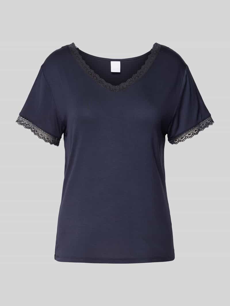 CCDK Copenhagen T-Shirt mit Spitzenbesatz Modell 'Jordan' in Blau, Größe XXL