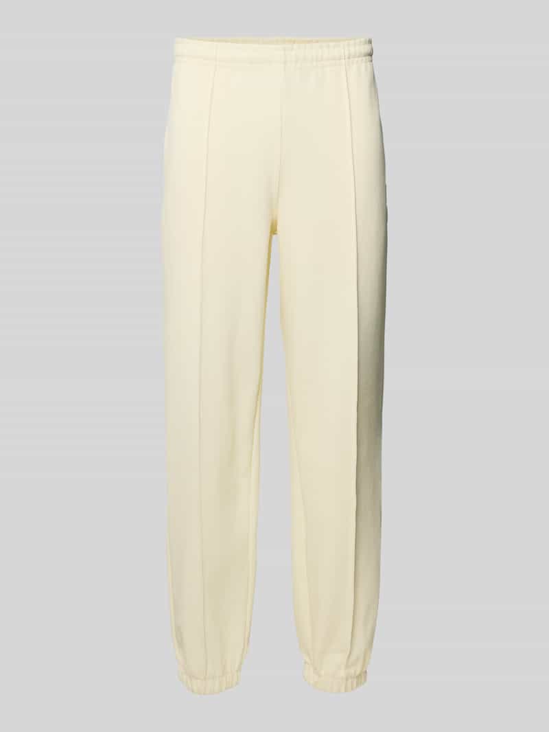 Lacoste Regular Fit Sweatpants aus Baumwoll-Mix in Ecru, Größe L
