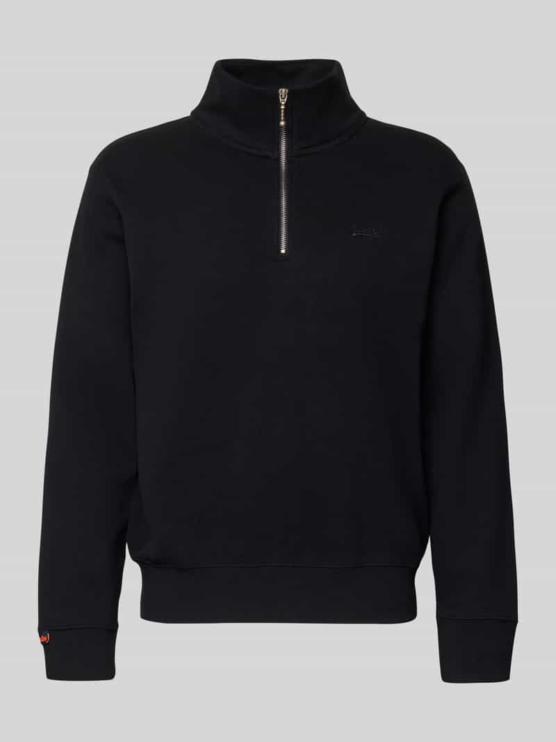Superdry Regular Fit Sweatshirt mit Logo-Stitching in Black, Größe L