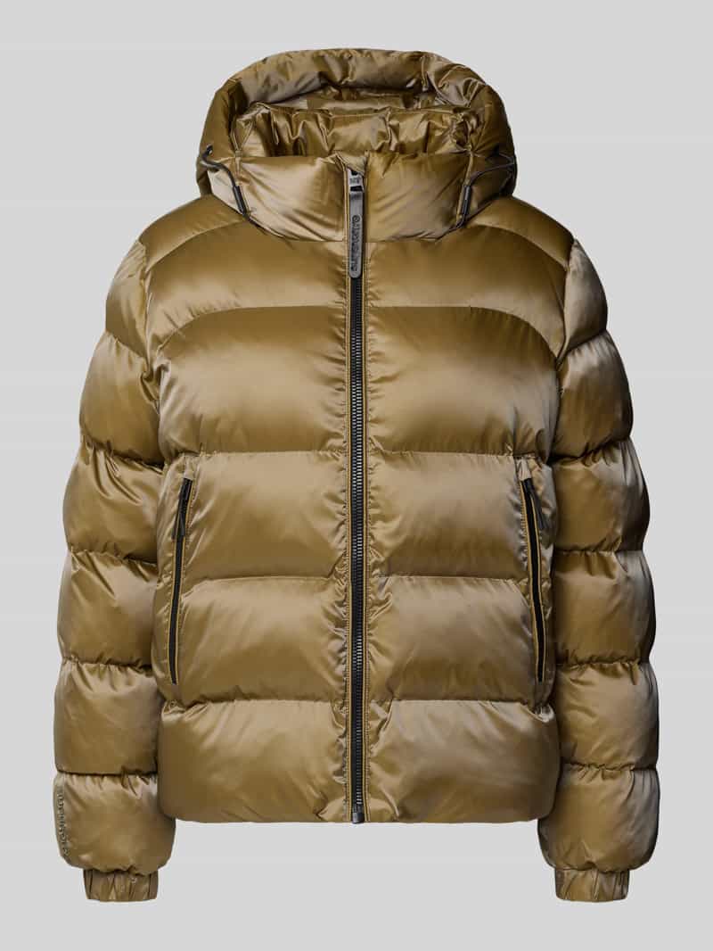 Superdry Steppjacke mit Reißverschlusstaschen in Oliv, Größe L