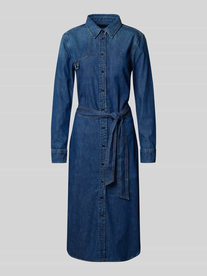 Lauren Ralph Lauren Hemdblusenkleid in Jeans-Optik Modell 'LANAINE' in Jeansblau, Größe 34