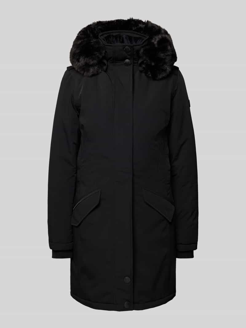 Wellensteyn Funktionsjacke mit Kunstfellbesatz Modell 'Domino' in Black, Größe M