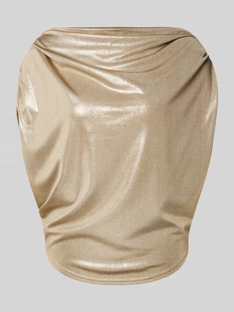Lauren Ralph Lauren Oberteil mit Wasserfall-Ausschnitt Modell 'ARLAINE' in Gold, Größe S