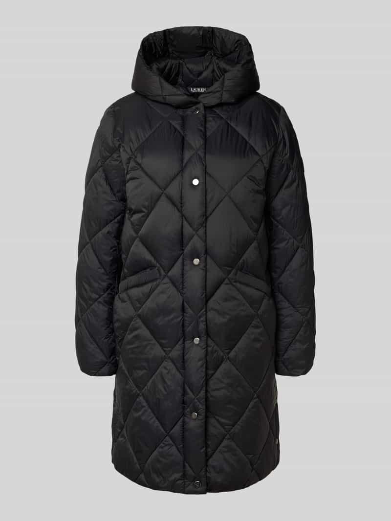 Lauren Ralph Lauren Steppmantel mit Kapuze in Black, Größe L