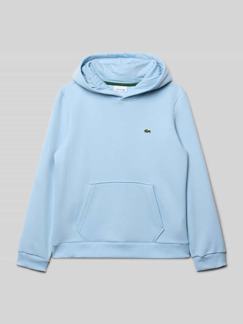 Lacoste Regular Fit Hoodie aus Baumwoll-Mix in Bleu, Größe 140