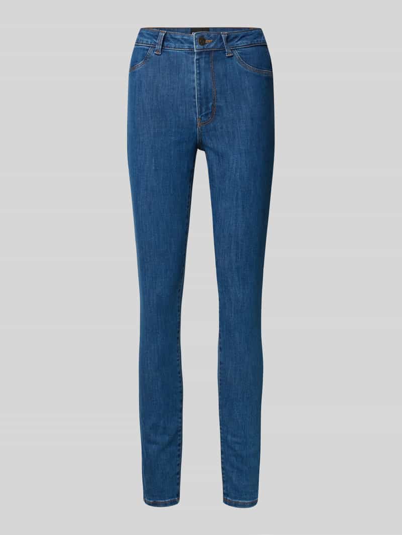 Pieces Skinny Fit Jeans aus Baumwoll-Mix Modell 'DEA' in Blau, Größe M/30