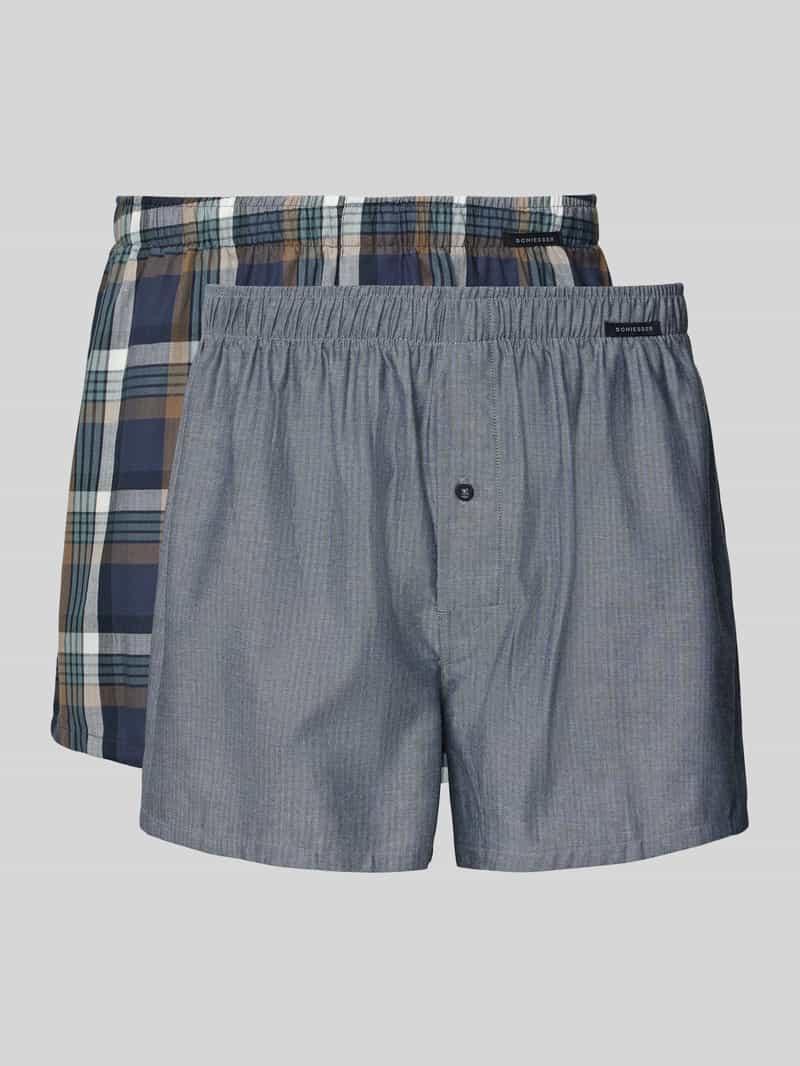 Relaxed Fit Boxershorts mit Logo-Patch im 2er-Pack