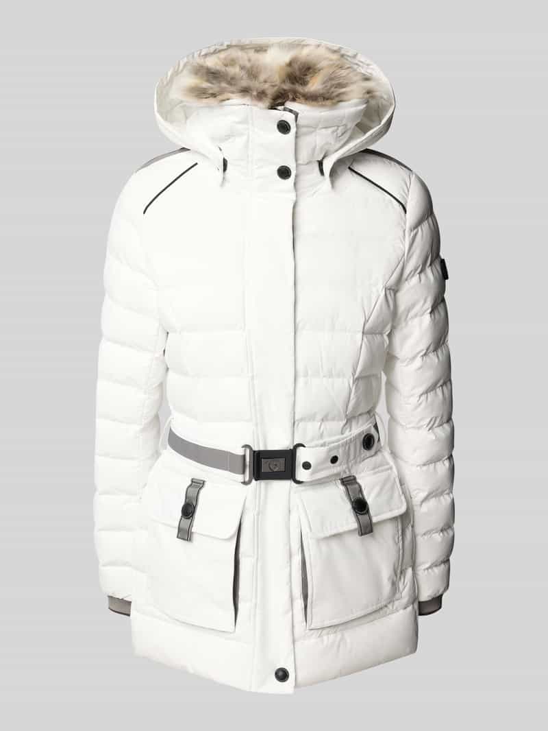 Wellensteyn Steppjacke mit Kunstfellkragen Modell 'Abendstern' in Offwhite, Größe XS