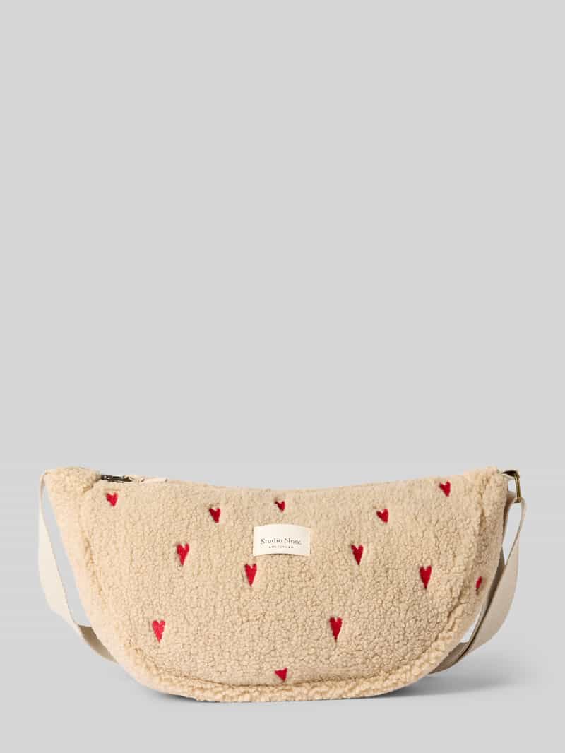 Bauchtasche mit Allover Logo-Stitching Modell 'Teddy'