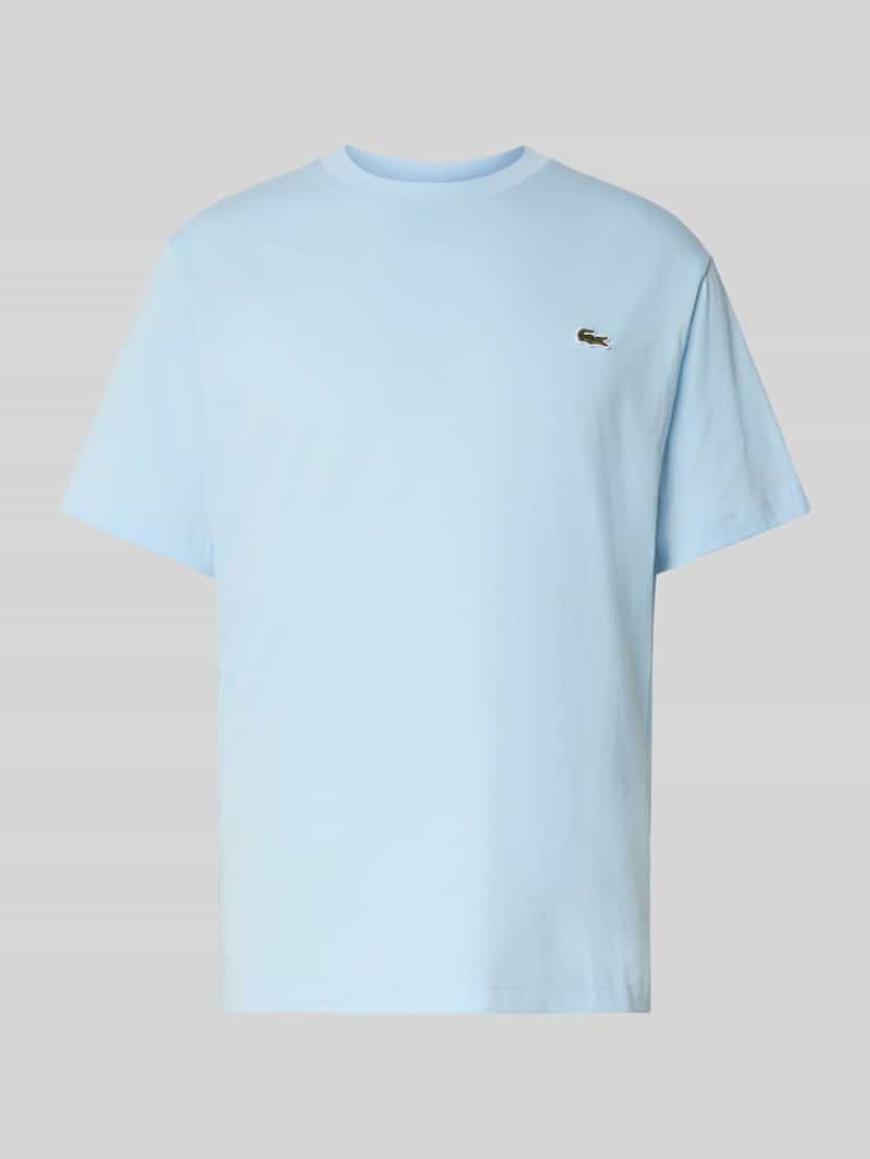 Lacoste Regular Fit T-Shirt aus reiner Baumwolle in Hellblau, Größe L