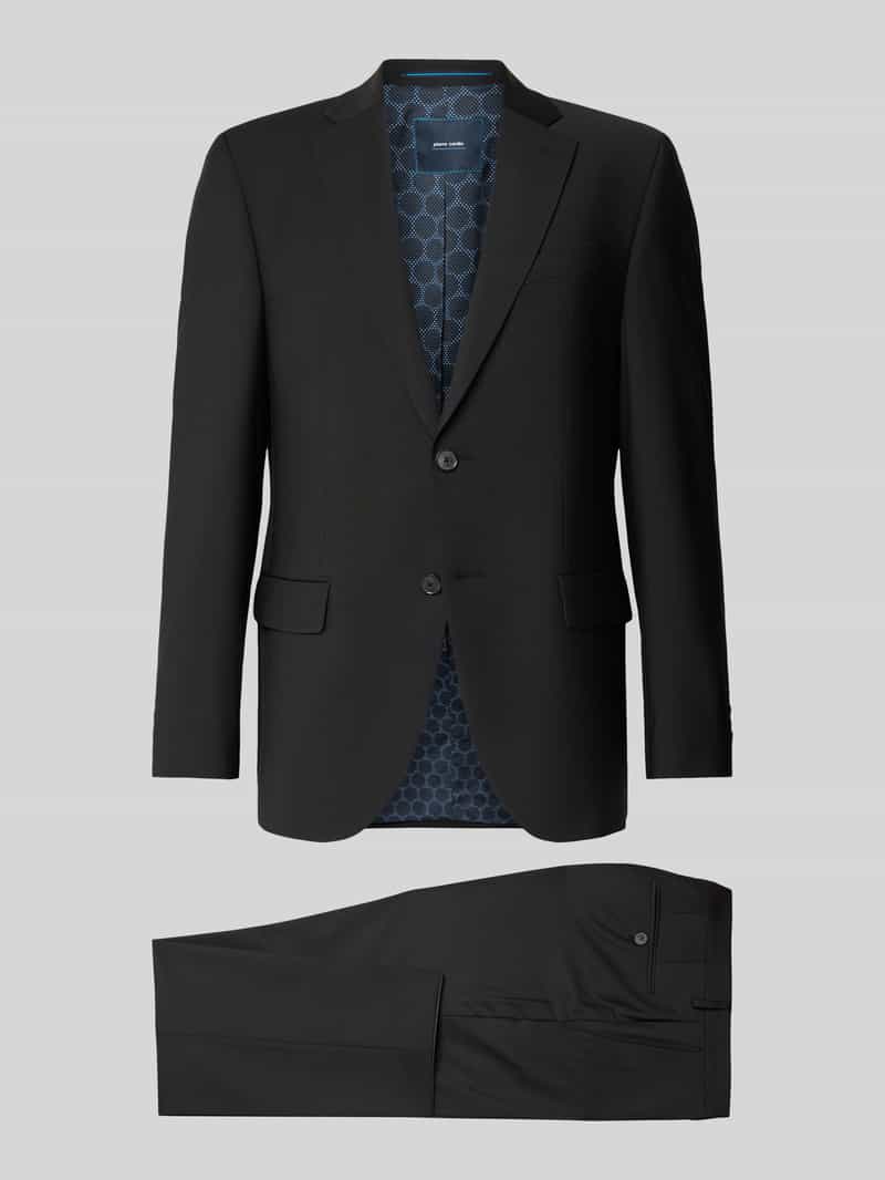 Pierre Cardin Anzug mit Reverskragen in Black, Größe 52